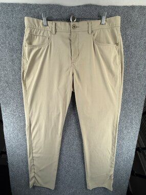 Tommy Bahama Beige Stretch Golf Pants Polyester Spandex Performance ACTL 36X31